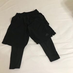 Adidas two-in-one shorts